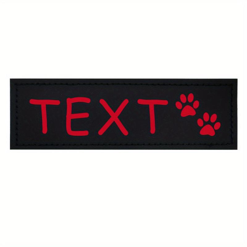 Personalized Dog Harness Patches - Custom Name and Number Tags Options