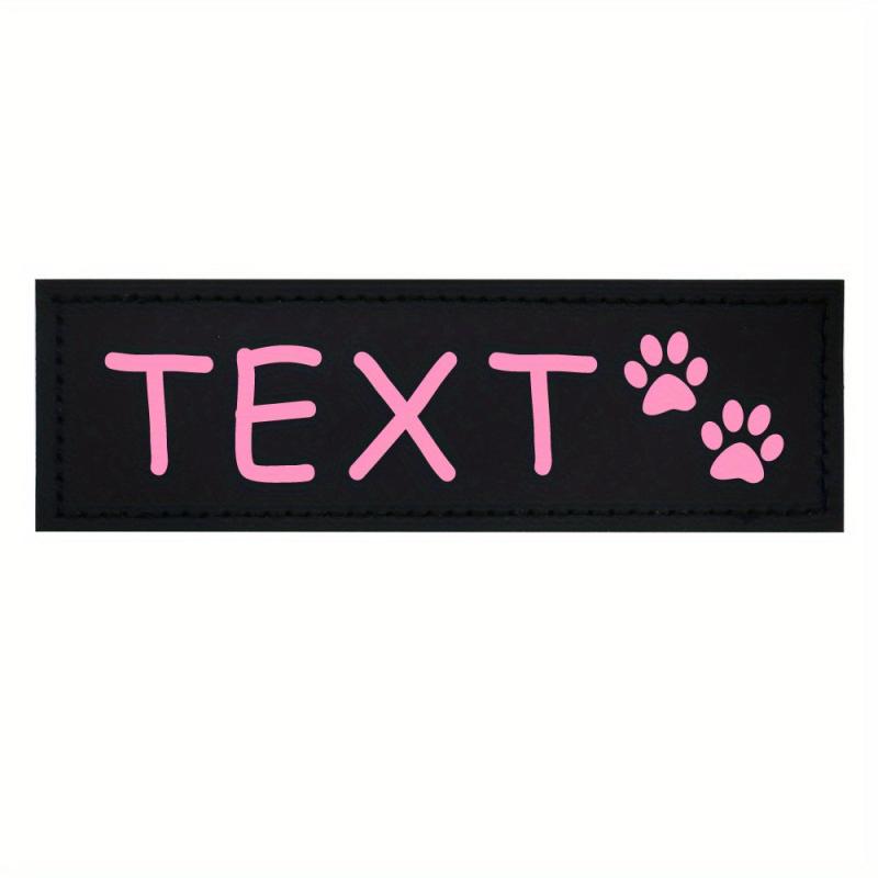 Personalized Dog Harness Patches - Custom Name and Number Tags Options