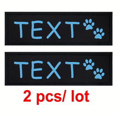 Personalized Dog Harness Patches - Custom Name and Number Tags Options