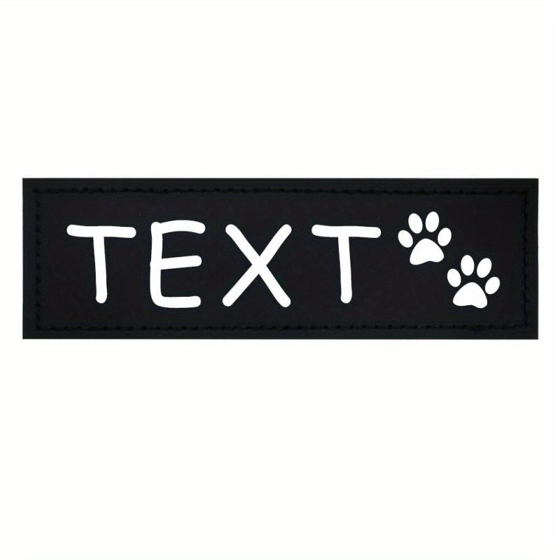 Personalized Dog Harness Patches - Custom Name and Number Tags Options