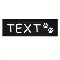 Personalized Dog Harness Patches - Custom Name and Number Tags Options
