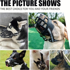 Silicone Basket Muzzle For Dogs Prevent Biting and Chewing