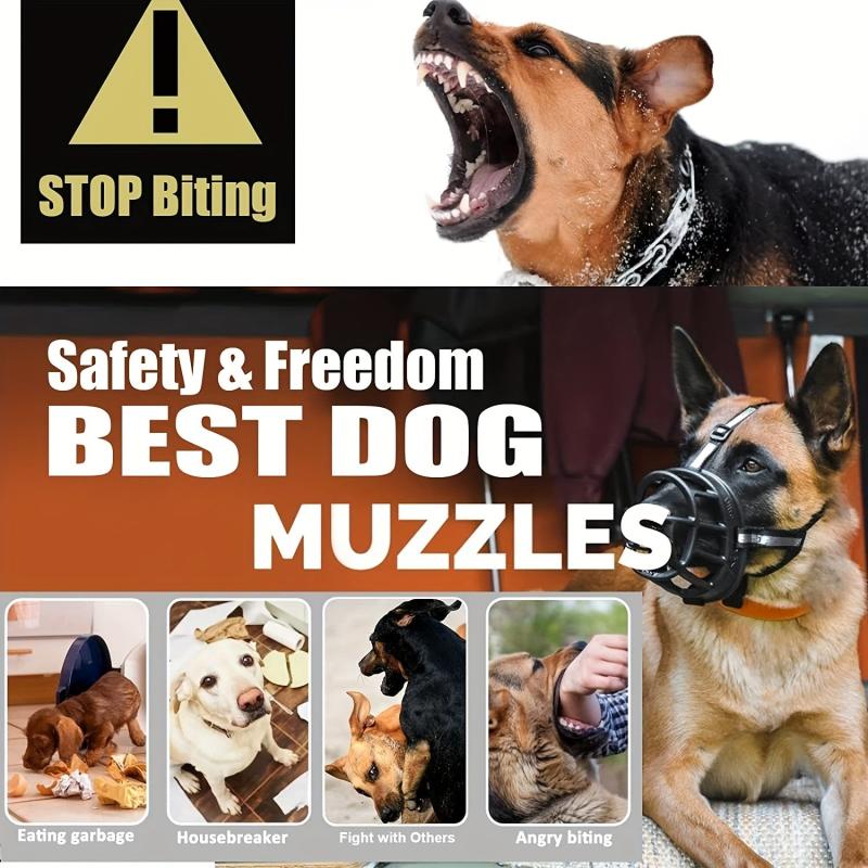 Silicone Basket Muzzle For Dogs Prevent Biting and Chewing