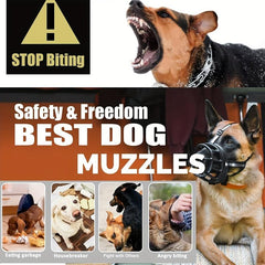 Silicone Basket Muzzle For Dogs Prevent Biting and Chewing