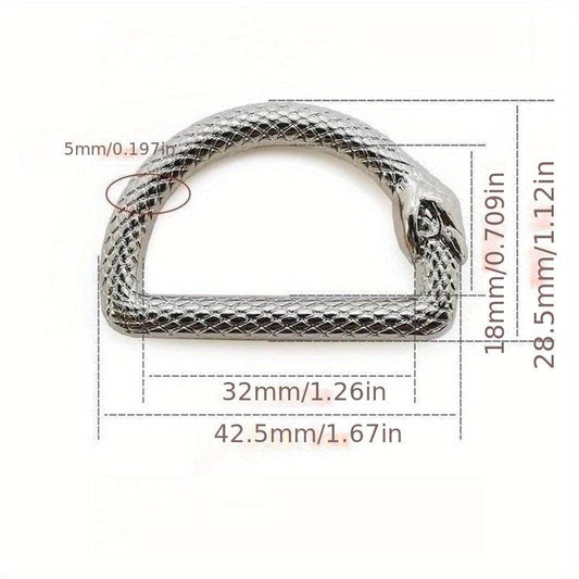 Alloy Seamless D ring Pet Bag Keychain Connecting Ring Shaped