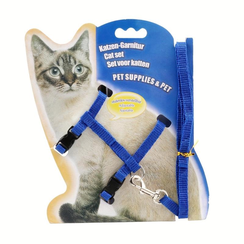 Adjustable Cat Harness With Safety Buckle For Kitten Cat Leash