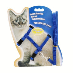 Adjustable Cat Harness With Safety Buckle For Kitten Cat Leash