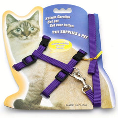 Adjustable Cat Harness With Safety Buckle For Kitten Cat Leash