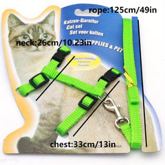 Adjustable Cat Harness With Safety Buckle For Kitten Cat Leash