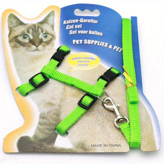 Adjustable Cat Harness & Leash Set For Safe Outdoor Adventures