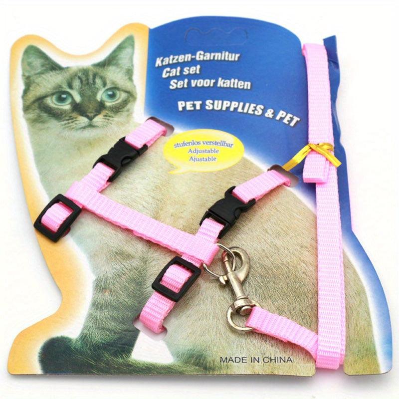 Adjustable Cat Harness & Leash Set For Safe Outdoor Adventures