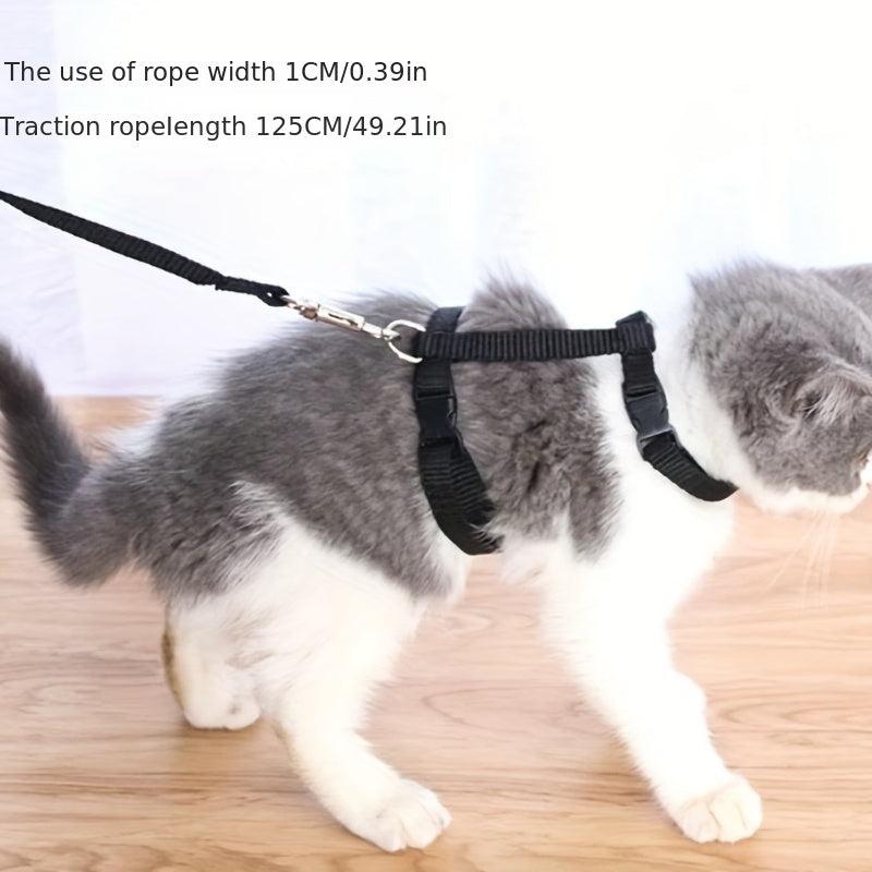 Adjustable Cat Harness & Leash Set For Safe Outdoor Adventures