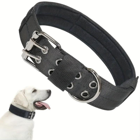 Adjustable Tactical Dog Collar for Large/Medium Dogs