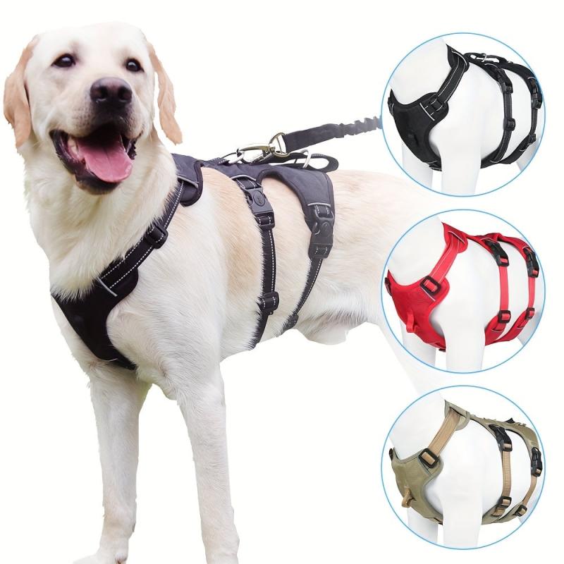 Heavy Duty Tactical Dog Harness with Handle No Pull Service Dog Vest