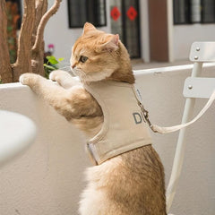 Reflective Cat Harness and Leash Set for Safe Walking
