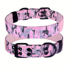Tactical Camo Dog Collar Adjustable Durable Collar For Medium Large Dog