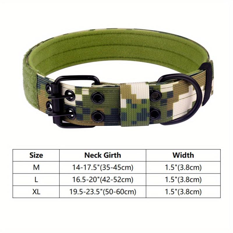 Tactical Camo Dog Collar Adjustable Durable Collar For Medium Large Dog