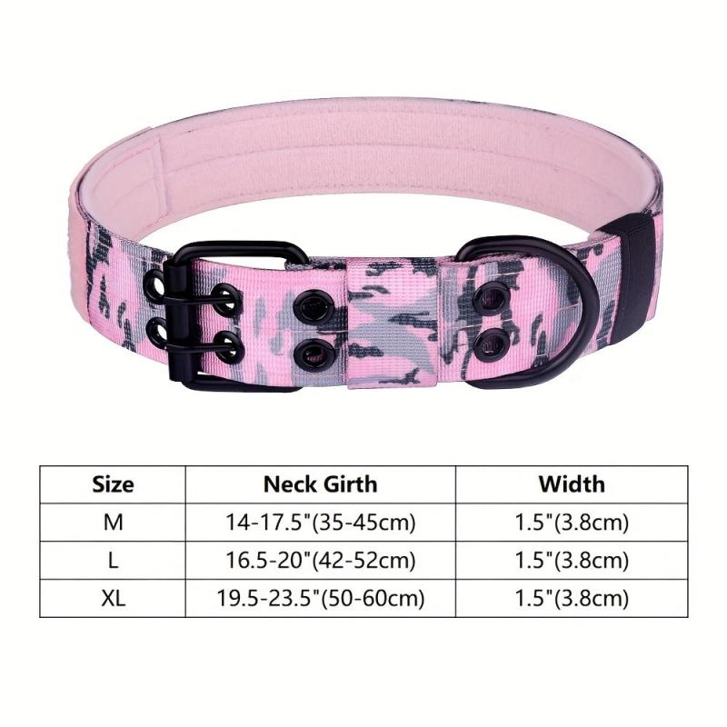 Tactical Camo Dog Collar Adjustable Durable Collar For Medium Large Dog