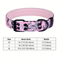 Tactical Camo Dog Collar Adjustable Durable Collar For Medium Large Dog