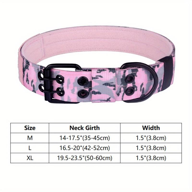 Tactical Camo Dog Collar Adjustable Durable Collar For Medium Large Dog
