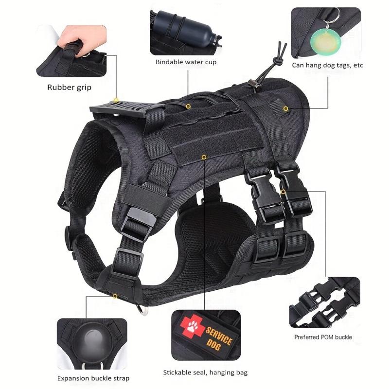 Large Dog Tactical Harness Outdoor Waterproof Chest Strap