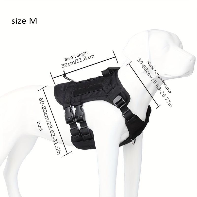 Large Dog Tactical Harness Outdoor Waterproof Chest Strap