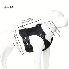 Large Dog Tactical Harness Outdoor Waterproof Chest Strap