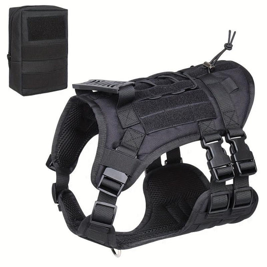 Large Dog Tactical Harness Outdoor Waterproof Chest Strap