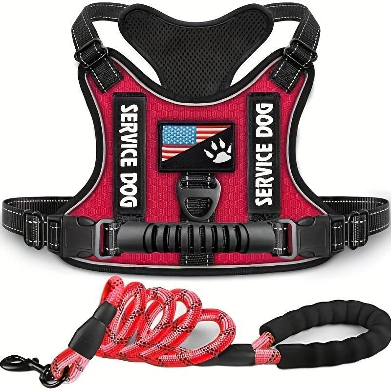 Adjustable No Pull Pet Harness & Leash Set for Dogs & Cats