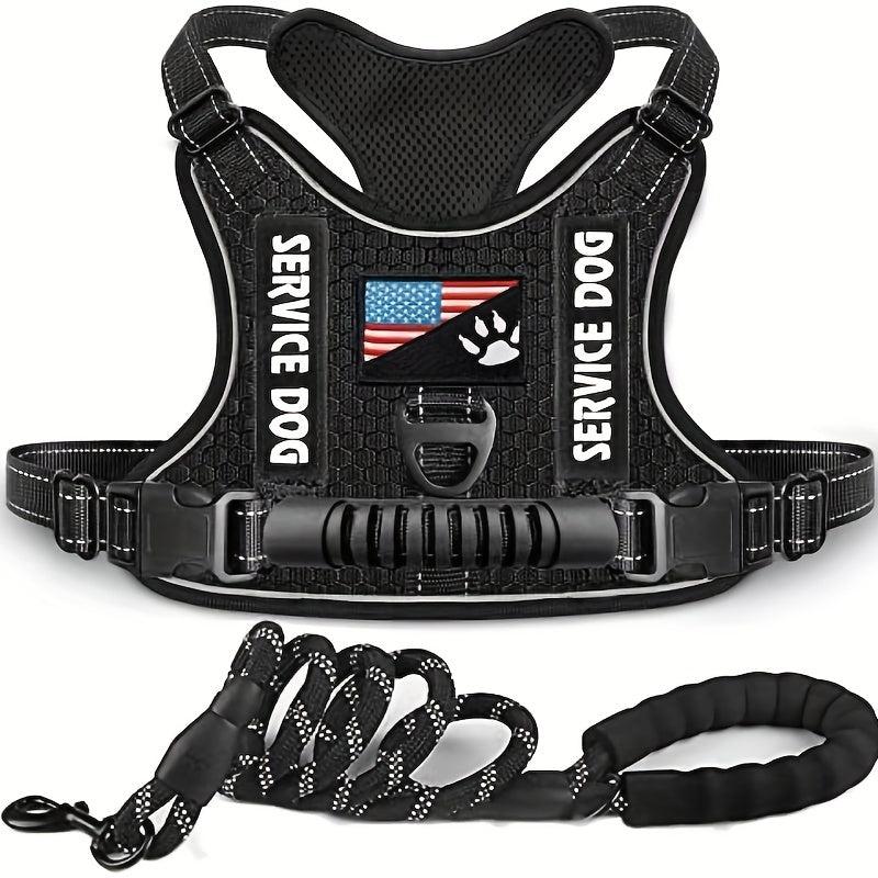 Adjustable No Pull Pet Harness & Leash Set for Dogs & Cats
