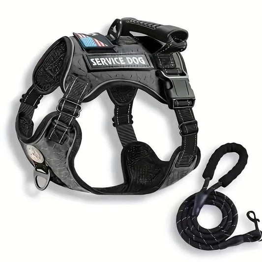 Adjustable No Pull Pet Harness & Leash Set for Dogs & Cats