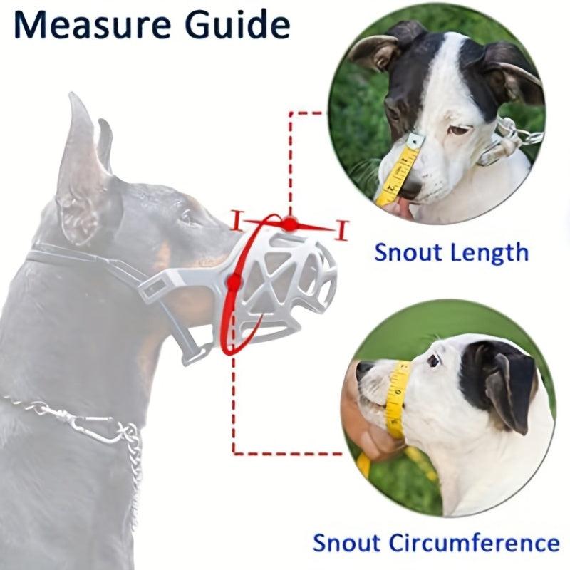 Dog Mouth Mask Adjustable Breathable Small Medium Large