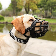 Dog Mouth Mask Adjustable Breathable Small Medium Large