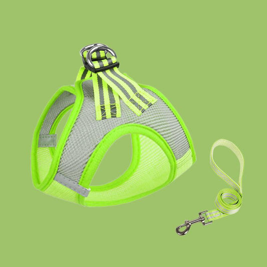 Soft Dog Harness And Leash Set Comfortable Breathable Mesh Dog Harness Vest