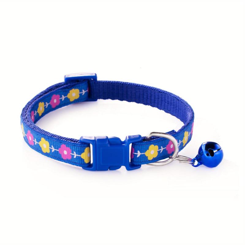 Adjustable Flower Print Pet Collars for Cats & Dogs