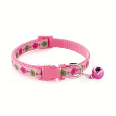 Adjustable Flower Print Pet Collars for Cats & Dogs