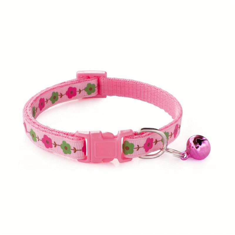Adjustable Flower Print Pet Collars for Cats & Dogs