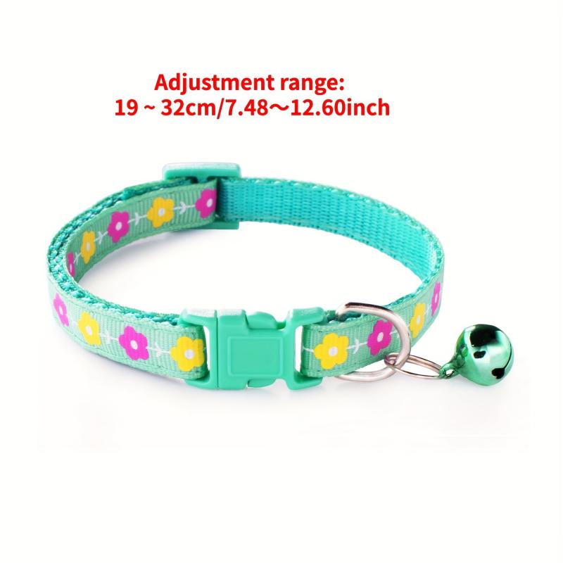 Adjustable Flower Print Pet Collars for Cats & Dogs