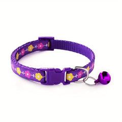 Adjustable Flower Print Pet Collars for Cats & Dogs