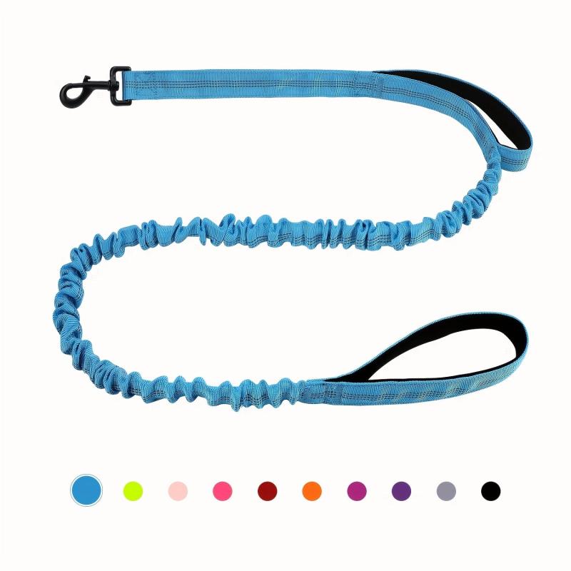 Heavy Duty Bungee Dog Leash w/ Shock Absorption 2 Padded Handles