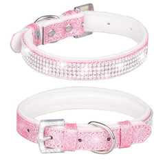 Adjustable Rhinestone Dog Collar Bling Puppy Necklace