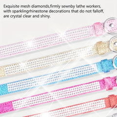Adjustable Rhinestone Dog Collar Bling Puppy Necklace