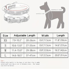 Adjustable Rhinestone Dog Collar Bling Puppy Necklace