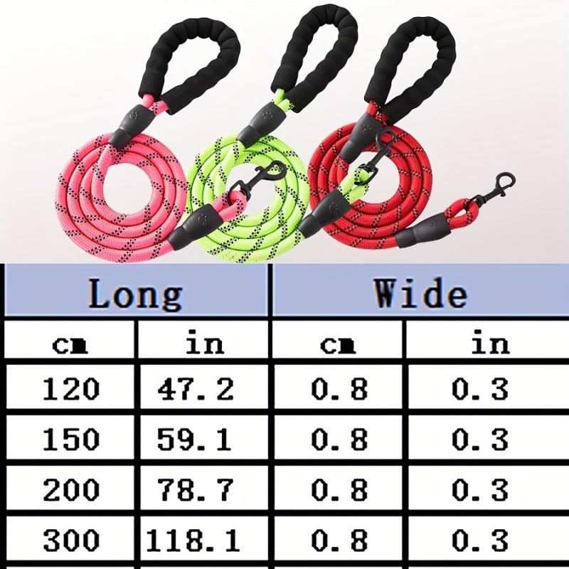 Reflective Dog Leash Nylon Rope for Small Medium Dogs