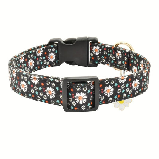 Adjustable Flower Pattern Dog Collar for Small Medium Large Dogs