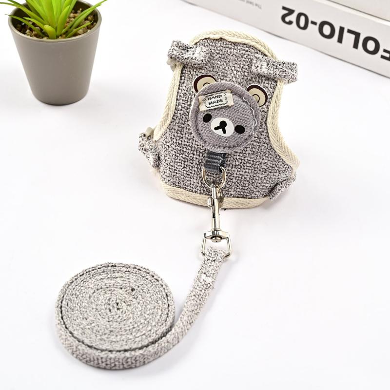 Breathable Mesh Harness Vest and Leash Set for Stylish Pet Walks