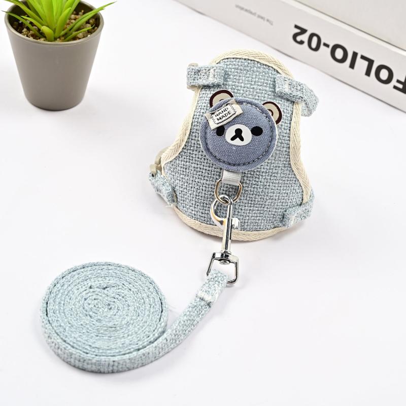 Breathable Mesh Harness Vest and Leash Set for Stylish Pet Walks