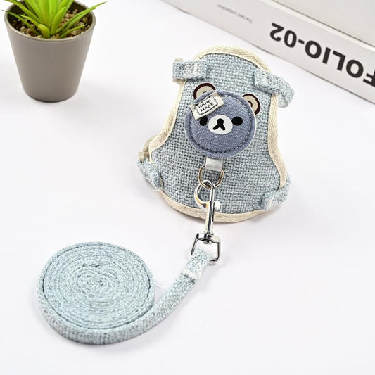 Breathable Mesh Harness Vest and Leash Set for Stylish Pet Walks