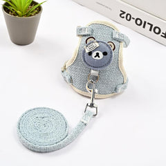 Breathable Mesh Harness Vest and Leash Set for Stylish Pet Walks
