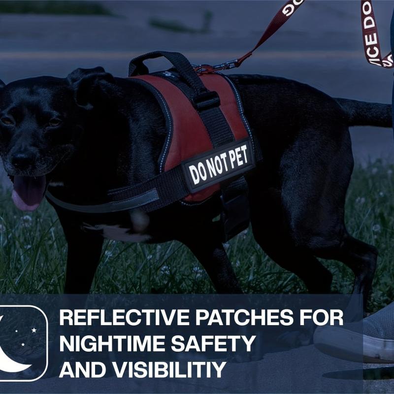 Reflective Do Not Pet Dog Vest Patches for Safety